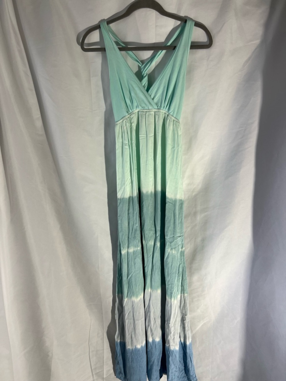 NWT Women’s HARD TAIL Ocean Tie Dye 90% Cotton Twist Back Maxi Dress